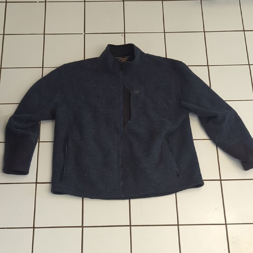 Ariat men’s wool jacket | blue full-zip warm workwear outerwear relaxed fit